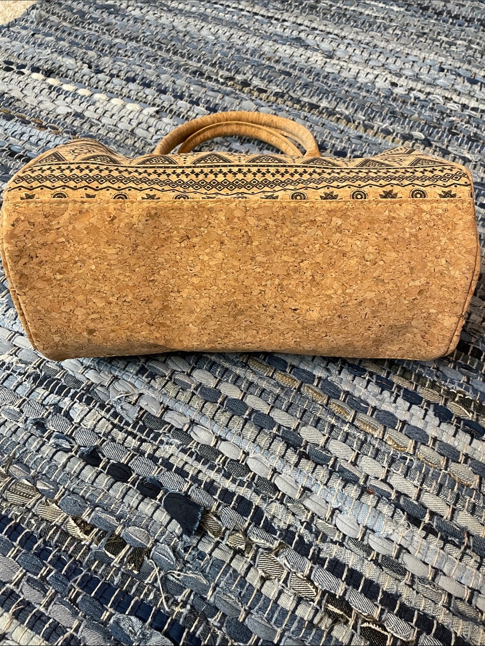 Tribal Cork Satchel in Natural Brown - Picture 3 of 6